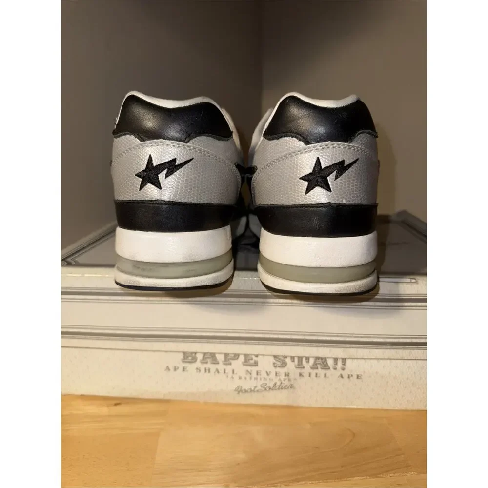 Size 11 Bape RODSTA Snakeskin Black Grey White OG BOX